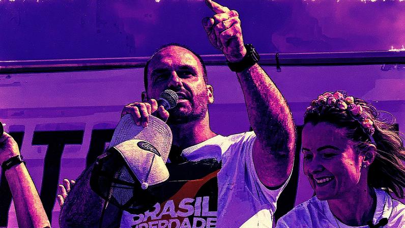 A Câmara dos Deputados mantém mandato de Eduardo Bolsonaro. (Foto: Joédson Alves / EFE)