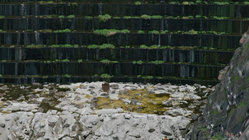 Raven’s video installation shows the deliberate destruction the Copco No. 1 dam in California
