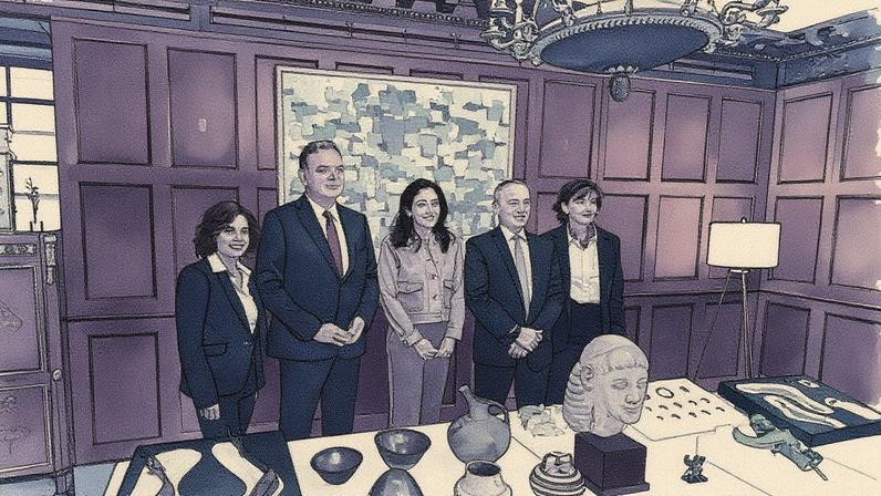 Repatriation ceremony for the artefacts being returned to Greece Courtesy the Consulate General of Greece in New York City