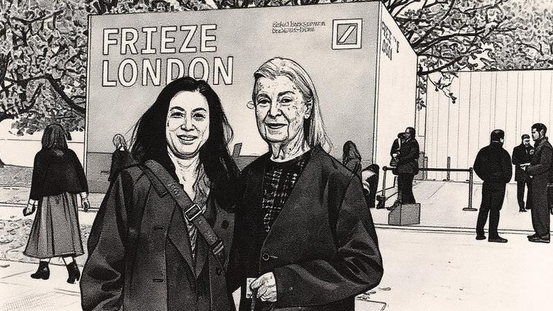 Gallerist Victoria Miro and Angela Choon, senior partner at David Zwirner Gallery