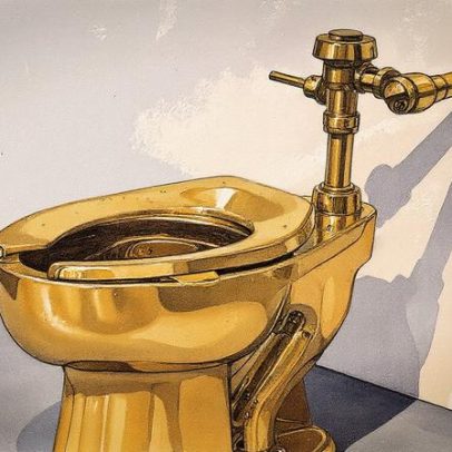 Vaso de ouro maciço de Maurizio Cattelan vai a leilão