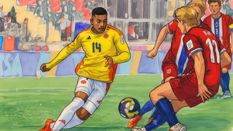 Jordan Barrera, do Botafogo, em ação pela Colômbia na Copa do Mundo Sub-20 (Foto: Raul Bravo/AFP)