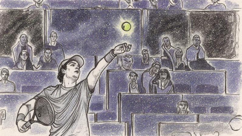 João Fonseca enfrenta Shapavalov no ATP da Basiléia (Foto: Fabrice COFFRINI / AFP)