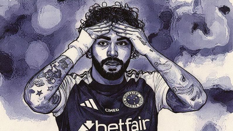 Gabigol no aquecimento antes do duelo com o Leão do Picci (Foto: Gilson Lobo/AGIF)