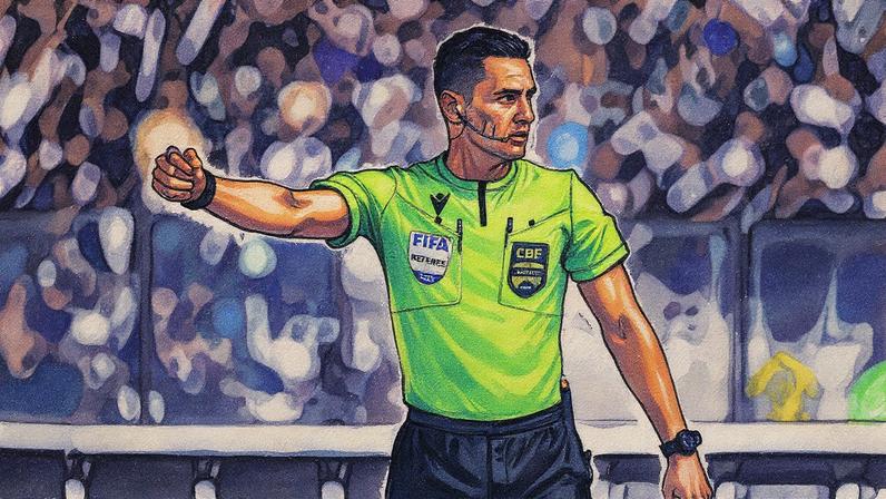 Árbitro estará no apito de Mirassol x São Paulo (Foto: Thiago Ribeiro/AGIF)