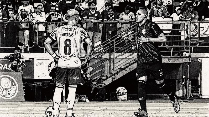 Jhon Jhon comemora gol do Bragantino sobre o Palmeiras (Foto: Marcello Zambrana/AGIF)