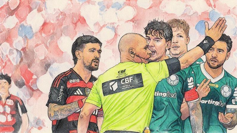 Wilton Pereira Sampaio apitou o jogo entre Flamengo e Palmeiras (Foto: Thiago Ribeiro/AGIF)