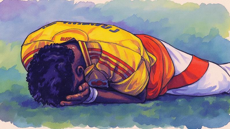 O choro convulsivo de Carbonero ao marcar gol pela Colômbia (Foto: Omar Vega/GETTY IMAGES NORTH AMERICA/Getty Images via AFP)