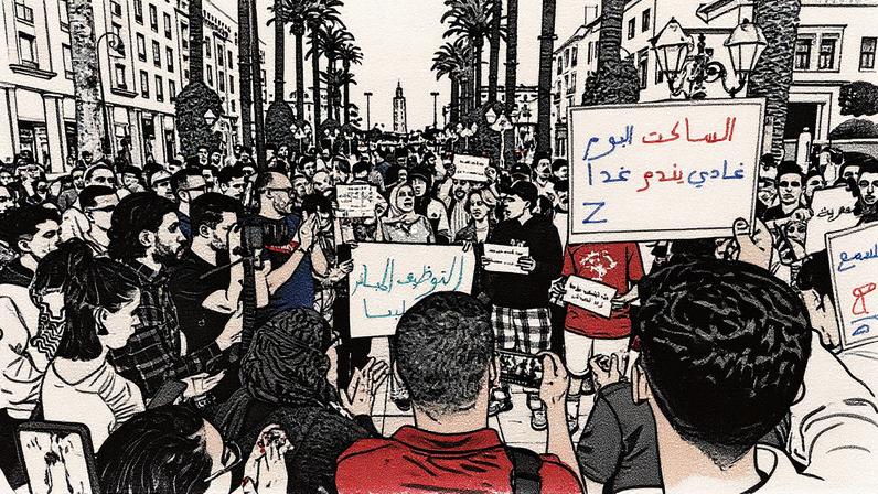 Un manifestante con un mensaje contra la corrupción, en las protestas contra el Gobierno nepalí en Katmandú, el 9 de septiembre.