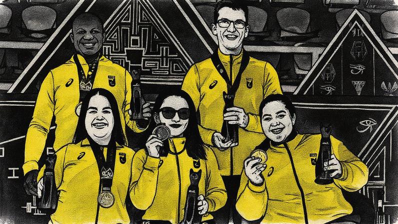 Brasil ocupou o lugar mais alto do pódio no Mundial de Halterofilismo Paralímpico na categoria por equipes femininas (Foto: Reprodução/Paralympic Games)