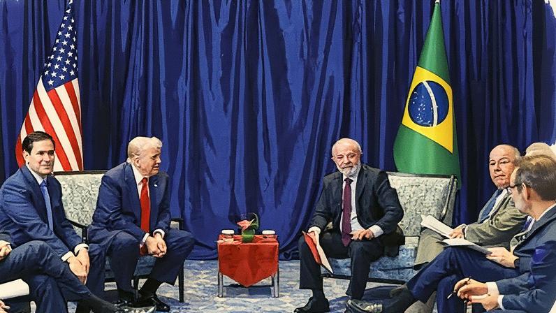 Reunião entre Donald Trump e Lula na Malásia, em 26 de outubro de 2025. Foto: Ricardo Stuckert/PR