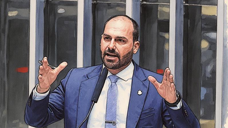 O deputado Eduardo Bolsonaro (PL-SP). Foto: Zeca Ribeiro/Câmara dos Deputados