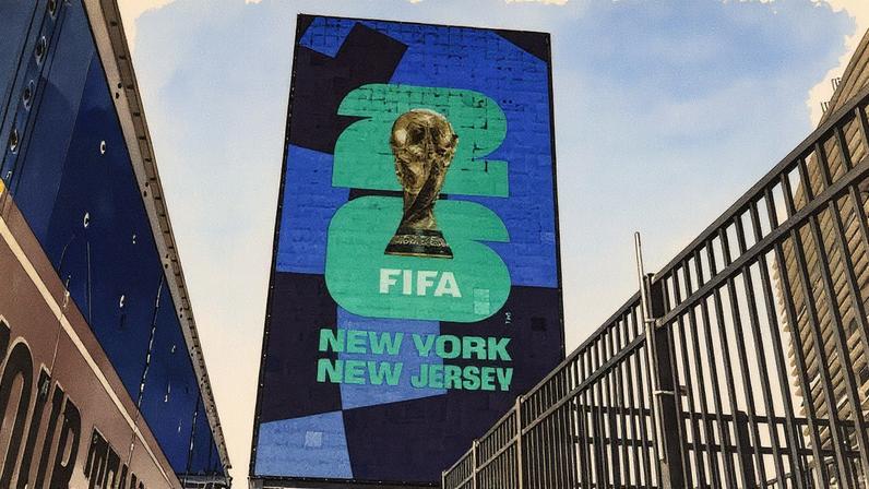 Demanda corporativa vai alavancar venda de pacotes para a Copa, diz CEO da BeFly. Torre no MetLife Stadium, em Nova Jersey, que sediará a final da Copa do Mundo de 2026 no dia 19 de julho. (Bloomberg/Yuki Iwamura)