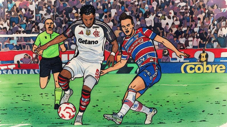 Partida entre Fortaleza e Flamengo, pelo Brasileirão (Foto: Mateus Lotif/Fortaleza EC)