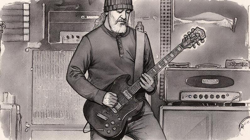 Kim Thayil perfomring at a Chris Cornell tribute concert in 2019.