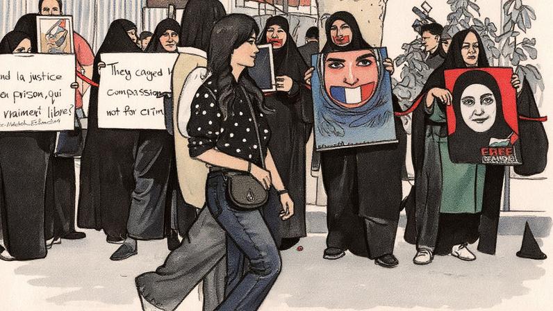 Dos mujeres, una con velo y otra sin él, examinaban artículos en una tienda de Teherán el pasado 9 de octubre.