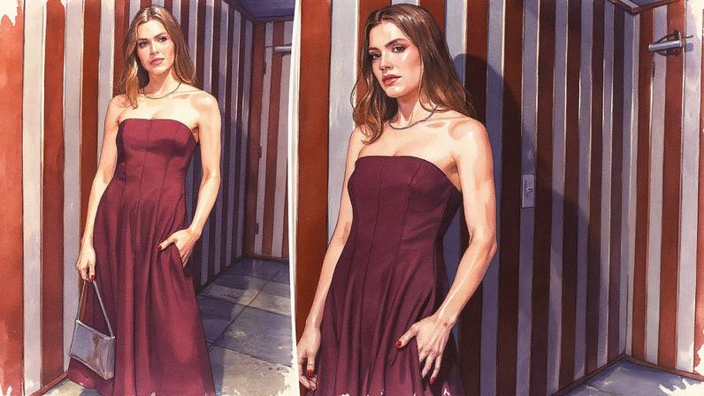 Mandy Moore donned a Kallmeyer dress in rich mahogany brown for the brand’s event on Thursday evening with Run-a-Muck. Nina Fernandez/BFA.com