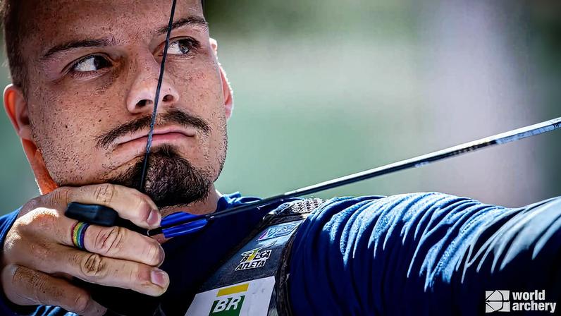 Marcus D'almeida durante Mundial de Tiro com Arco 2025 (Foto: World Archery)