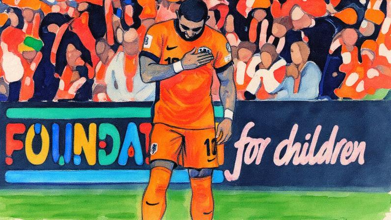 Memphis comemora gol marcado pela Holanda (Foto: Divulgação)