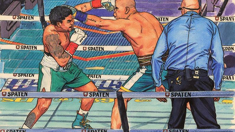 Popó Freitas e Wanderlei Silva em luta no Spaten Fight Night 2 (Foto: Gaspar Nóbrega/Inovafoto - IG:@gasparnobrega)