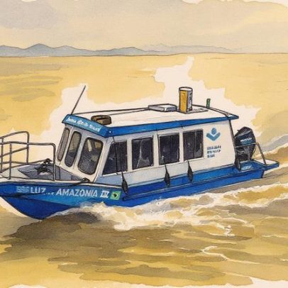 Luz da Amazônia IV chega à Ilha das Onças em primeira viagem missionária