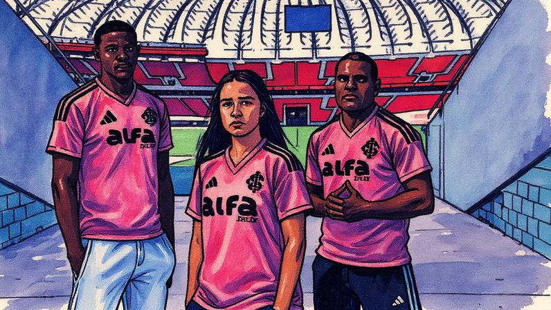 Ricardo Mathias, Bianca Martins e Gabriel Mercado na campanha (Foto: Filipe Maciel/SC Internacional)