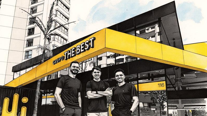 Os três fundadores do The Best Açaí; aporte de R$ 80 milhões turbinará fábrica e abrirá portas do mercado internacional da franquia