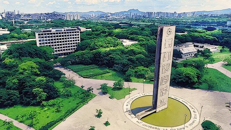 Praça do Relógio, na USP • Divulgação/USP