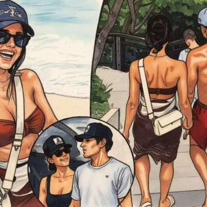 Jessica Alba revela romance com Danny Ramirez via rede social com fotos na praia