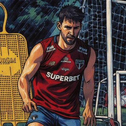 Calleri e Cédric avançam com bola no treino do São Paulo