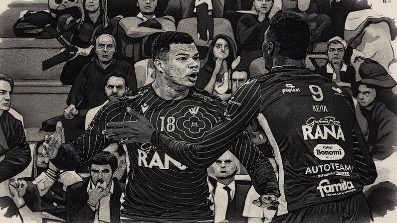 Darlan, do Verona, na partida contra o Piacenza (Foto: Wanderer Serena/ Verona)