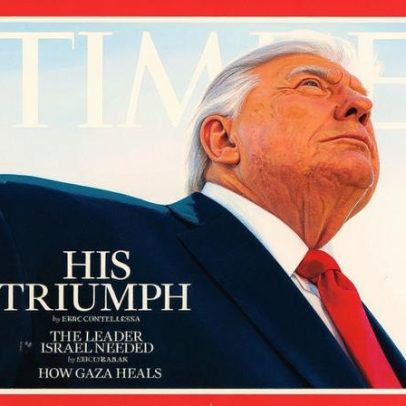 Trump ataca a Time por retrato de capa e diz que cabelo sumiu