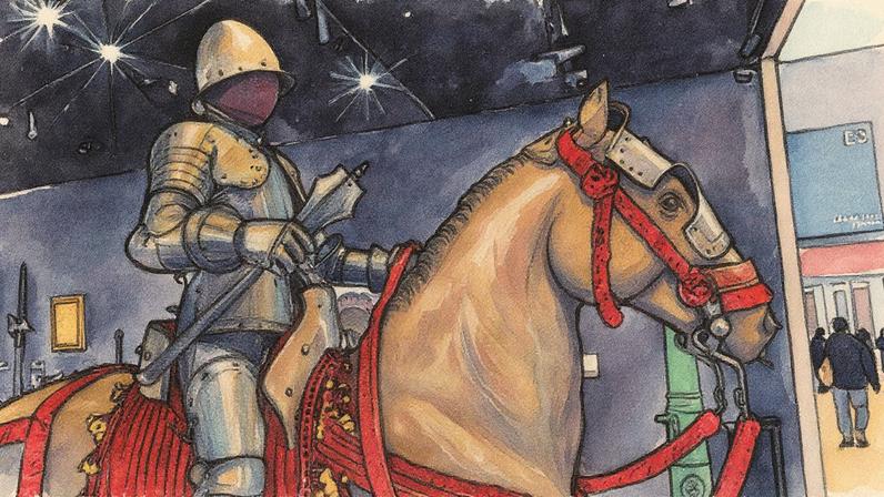 Mane attraction: Peter Finer is selling a set of 16th-century armour for man and horse; Photo: David Owens