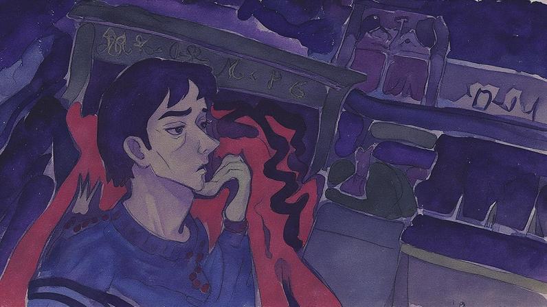 Ernst Ludwig Kirchner, Im Bett liegender Mann (Selbstbildnis), (Man Lying in Bed [Self-Portrait]), 1917-18 Photography by Travis Fullerton © Virginia Museum of Fine Arts