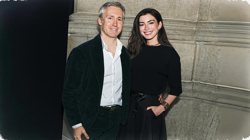 Anne Hathaway posed for rare photos with husband Adam Shulman at a New York City event Monday night. Gregory Pace/Shutterstock