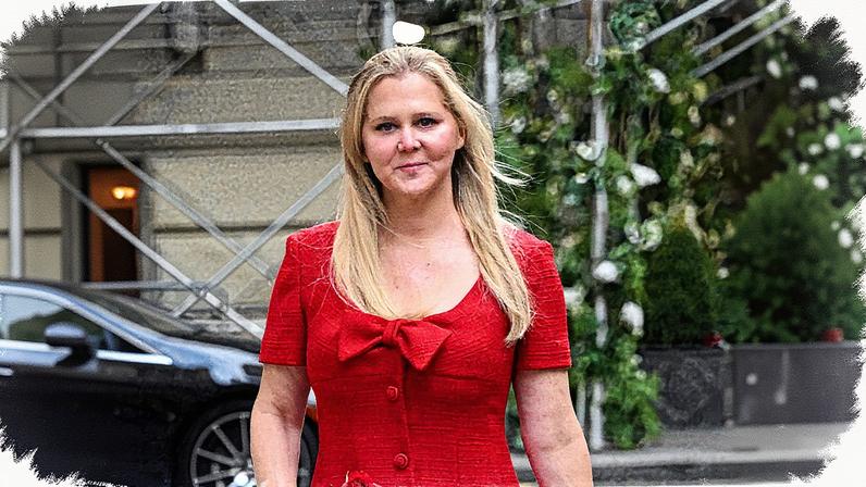 Amy Schumer showed off her svelte figure in a red dress during a New York City outing Tuesday. Elder Ordonez/INSTARimages