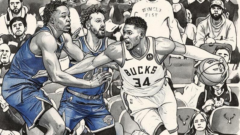 Giannis Antetokounmpo, do Milwaukee Bucks, em ataque contra New York Knicks na NBA (Foto: Patrick McDermott/Getty Images/AFP)