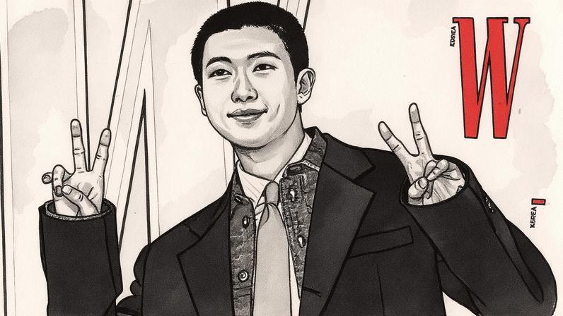 Art collector and K-Pop superstar RM in 2023 Photo: Sipa USA/Alamy Live News