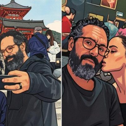 Débora Falabella compartilha cliques com o marido e declara amor pela vida a dois