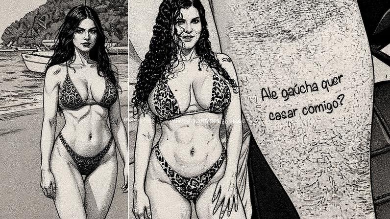 Fã de Alê Gaúcha tatuou pedido de casamento — Foto: Reprodução/Instagram e CO Assessoria