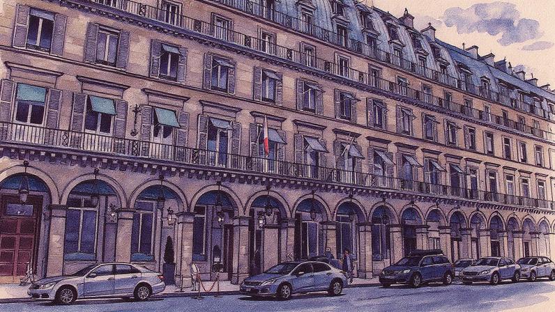 According to the Meurice hotel, one its paintings still bears the indent from a champagne cork popped during Picasso's wedding reception