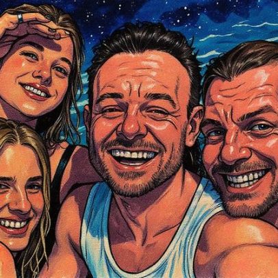 Carolina Dieckmann exibe bronzeado em dia de praia com amigos