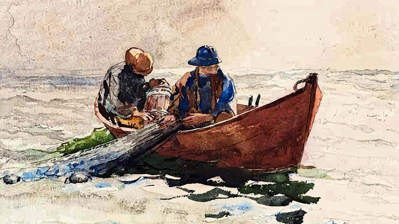 Winslow Homer's The Dory (1887). Watercolour was a medium the artist only took seriously from mid-career onwards © Museum of Fine Arts, Boston