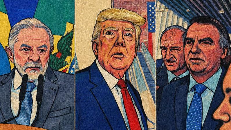 De acordo com o secretário-executivo, Márcio Rosa, o Bolsonaro foi pauta na reunião entre Trump e Lula, na Malásia. (Foto: Montagem: EFE/André Borges e EFE/EPA/JUSTIN LANE e EFE/André Borges)