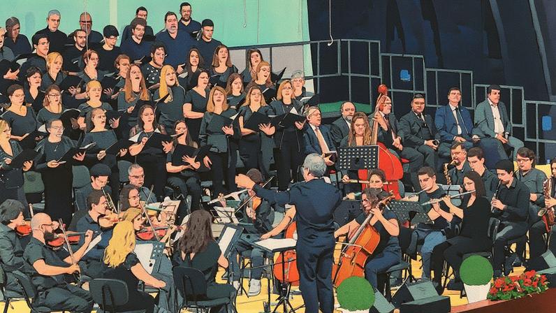 Orquestra e coral da Igreja Presbiteriana da Penha, em São Paulo. Foto: Reprodução/YouTube