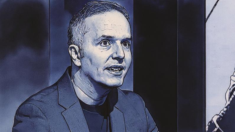 Côté giving a BAFTA speech.