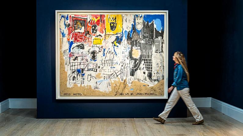 Jean-Michel Basquiat's Crowns (Peso Neto) (1981) Courtesy Sotheby's