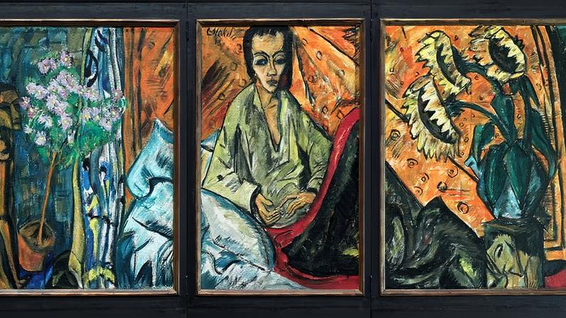 Erich Heckel’s To the Convalescent Woman (1912-13), which portrays the artist’s wife, Siddi © President and Fellows of Harvard College © 2025 Artists Rights Society (ARS), New York/VG Bild-Kunst, Bonn