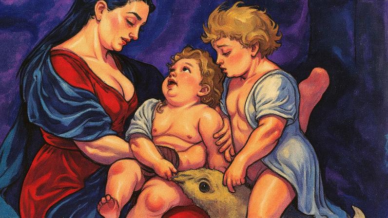 Peter Paul Rubens, The Virgin and Christ Child, with Saints Elizabeth and John the Baptist (around 1611-14) Photo: Fredrik Nilsen. Courtesy Gagosian