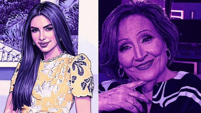 Nicole Bahls e Dona Déa — Foto: @vinnynunes_ e @bytiagocarvalho